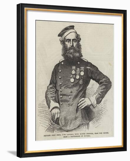 Private John Penn, 17th Lancers, with Eleven Honours, from the Crimea-null-Framed Giclee Print