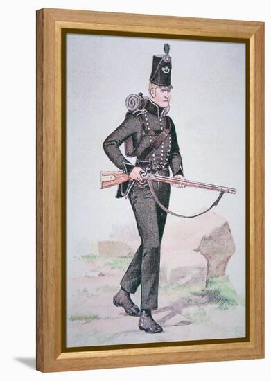 Private of the 95th Rifles, C.1810, Armed with the Baker Rifle, Designed by Ezekiel Baker of London-English-Framed Premier Image Canvas