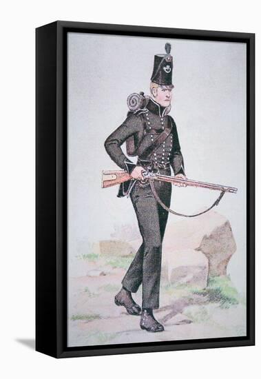 Private of the 95th Rifles, C.1810, Armed with the Baker Rifle, Designed by Ezekiel Baker of London-English-Framed Premier Image Canvas