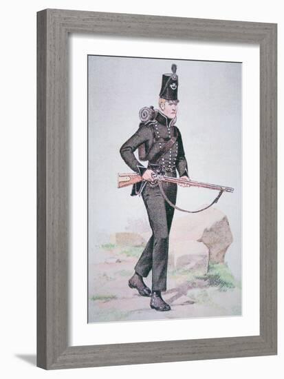 Private of the 95th Rifles, C.1810, Armed with the Baker Rifle, Designed by Ezekiel Baker of London-English-Framed Giclee Print