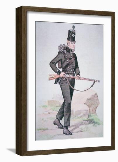 Private of the 95th Rifles, C.1810, Armed with the Baker Rifle, Designed by Ezekiel Baker of London-English-Framed Giclee Print
