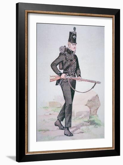 Private of the 95th Rifles, C.1810, Armed with the Baker Rifle, Designed by Ezekiel Baker of London-English-Framed Giclee Print