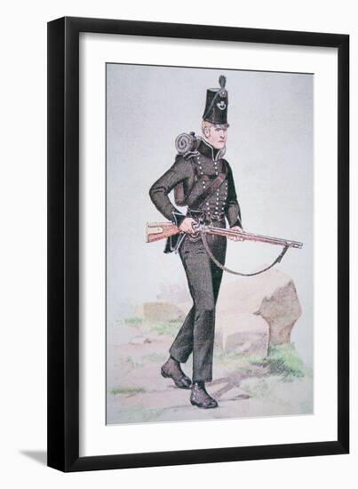 Private of the 95th Rifles, C.1810, Armed with the Baker Rifle, Designed by Ezekiel Baker of London-English-Framed Giclee Print