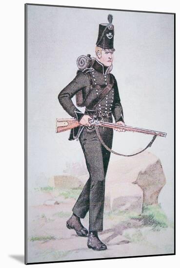 Private of the 95th Rifles, C.1810, Armed with the Baker Rifle, Designed by Ezekiel Baker of London-English-Mounted Giclee Print