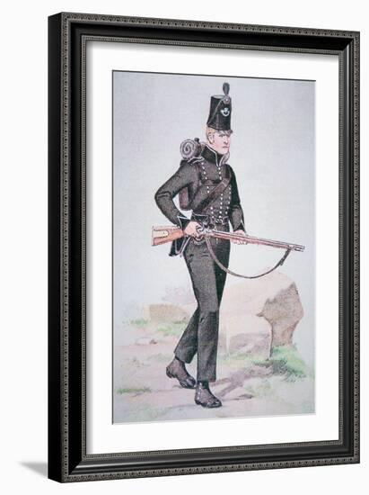 Private of the 95th Rifles, C.1810, Armed with the Baker Rifle, Designed by Ezekiel Baker of London-English-Framed Giclee Print