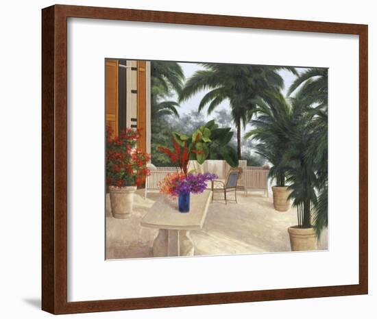 Private Patio-Diane Romanello-Framed Art Print