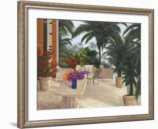 Private Patio-Diane Romanello-Framed Art Print