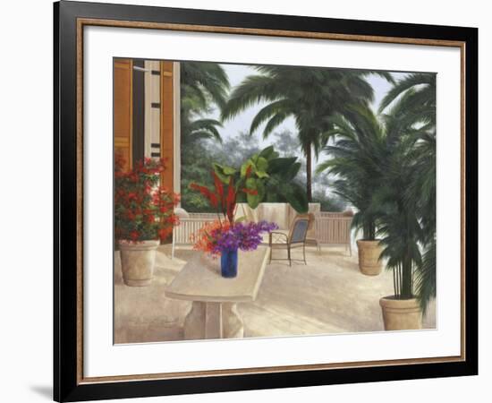 Private Patio-Diane Romanello-Framed Art Print