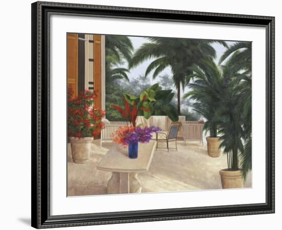 Private Patio-Diane Romanello-Framed Art Print