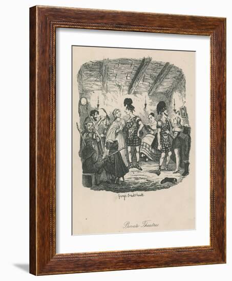 Private Theatres-George Cruikshank-Framed Giclee Print