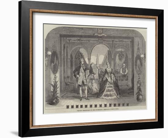 Private Theatricals of the Inniskilling Dragoons at Mhow, India-null-Framed Giclee Print