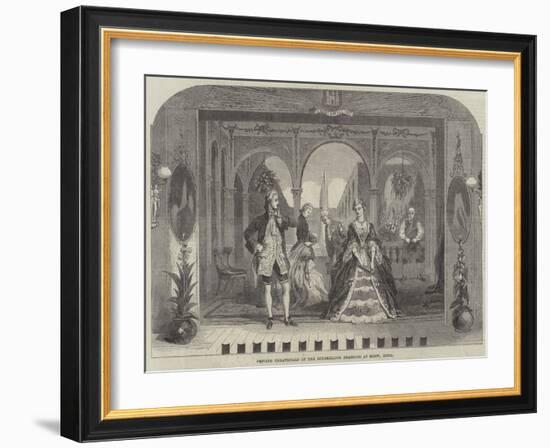 Private Theatricals of the Inniskilling Dragoons at Mhow, India-null-Framed Giclee Print