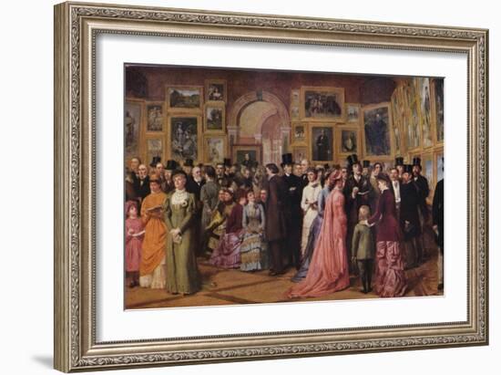 'Private View at the Royal Academy, 1881', 1883 (1935)-William Powell Frith-Framed Giclee Print