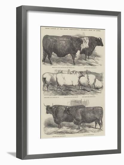 Prize Cattle at the Royal Agricultural Society's Show, at Lewes-Harrison William Weir-Framed Giclee Print