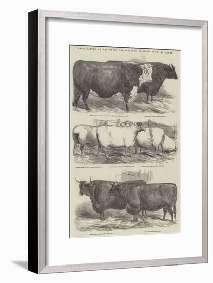 Prize Cattle at the Royal Agricultural Society's Show, at Lewes-Harrison William Weir-Framed Giclee Print