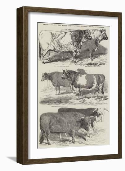 Prize Cattle at the Royal Agricultural Society's Show, at Windsor-Harrison William Weir-Framed Giclee Print