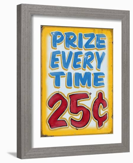 Prize Every Time Distressed-Retroplanet-Framed Giclee Print