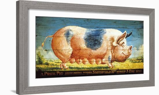 Prize Pink Pig-Sean Aherne-Framed Giclee Print