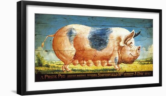 Prize Pink Pig-Sean Aherne-Framed Giclee Print