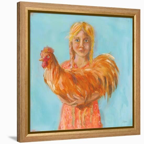 Prize Rooster-Sue Schlabach-Framed Stretched Canvas