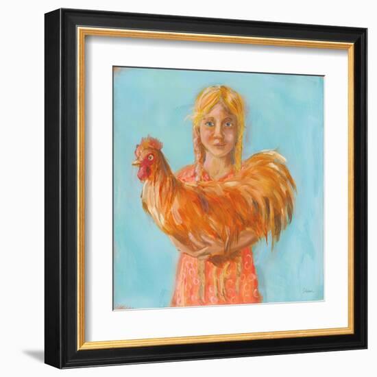 Prize Rooster-Sue Schlabach-Framed Art Print