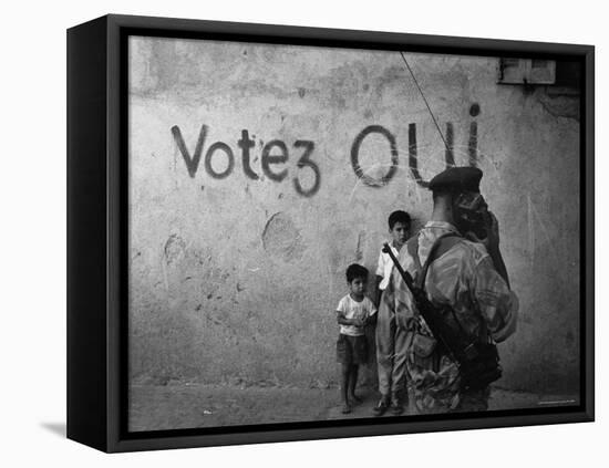 Pro French Constitution Sign on an Algerian Wall-Loomis Dean-Framed Premier Image Canvas