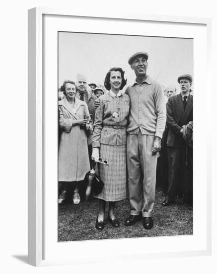 Pro. Golfer Ben Hogan Posing with His Wife-Carl Mydans-Framed Premium Photographic Print