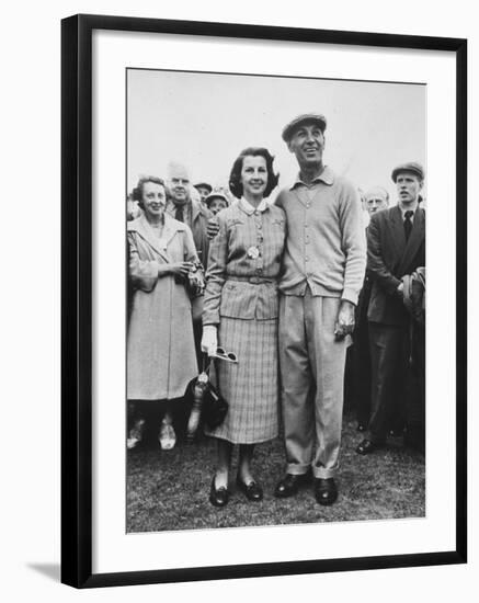 Pro. Golfer Ben Hogan Posing with His Wife-Carl Mydans-Framed Premium Photographic Print