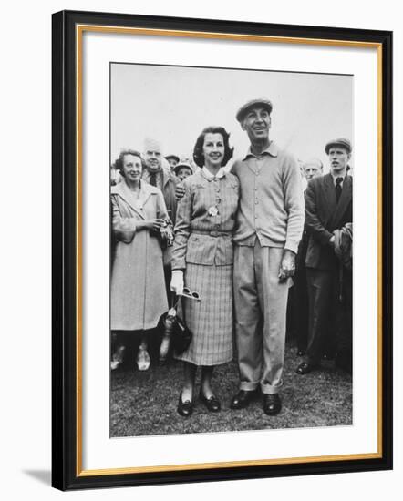 Pro. Golfer Ben Hogan Posing with His Wife-Carl Mydans-Framed Premium Photographic Print