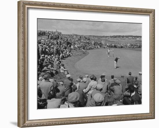 Pro. Golfer Ben Hogan Putting During the British Open-Carl Mydans-Framed Premium Photographic Print