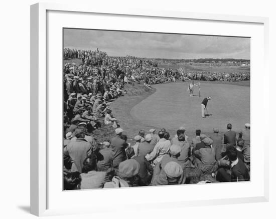 Pro. Golfer Ben Hogan Putting During the British Open-Carl Mydans-Framed Premium Photographic Print