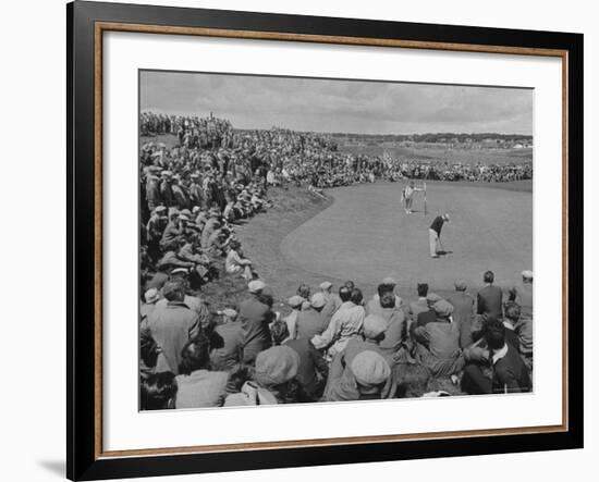 Pro. Golfer Ben Hogan Putting During the British Open-Carl Mydans-Framed Premium Photographic Print