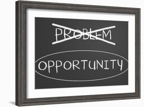 Problems Opportunity Concept-IJdema-Framed Art Print