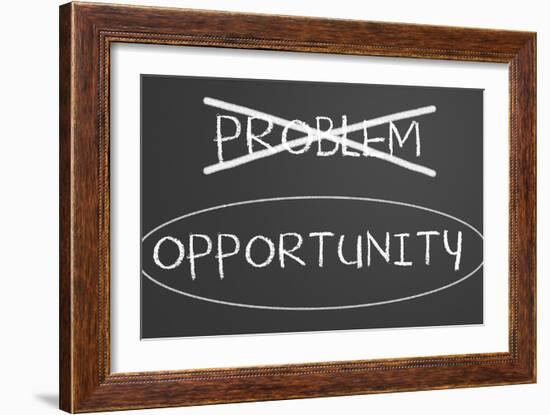 Problems Opportunity Concept-IJdema-Framed Art Print