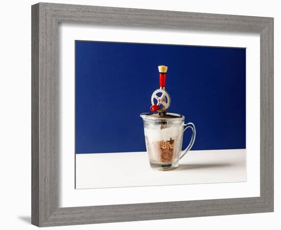 Processed Food. Vintage Beater with Cereals and Yogurt-Marina Ortega-Framed Photographic Print