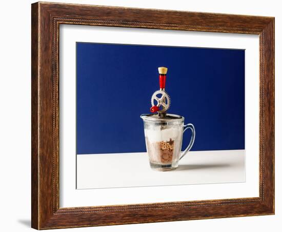 Processed Food. Vintage Beater with Cereals and Yogurt-Marina Ortega-Framed Photographic Print