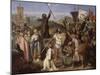 Procession des croisés conduits par Pierre l'Ermite et Godefroy de Bouillon autour de Jerusalem,-Jean Victor Schnetz-Mounted Giclee Print