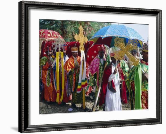 Procession During the Festival of Rameaux, Axoum, Ethiopia, Africa-J P De Manne-Framed Photographic Print