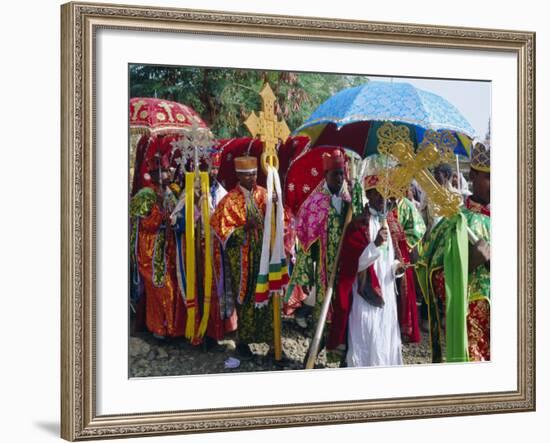 Procession During the Festival of Rameaux, Axoum, Ethiopia, Africa-J P De Manne-Framed Photographic Print