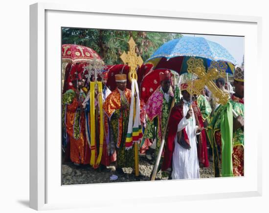 Procession During the Festival of Rameaux, Axoum, Ethiopia, Africa-J P De Manne-Framed Photographic Print