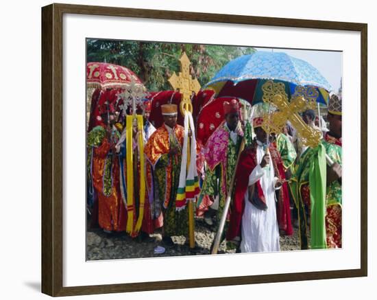 Procession During the Festival of Rameaux, Axoum, Ethiopia, Africa-J P De Manne-Framed Photographic Print