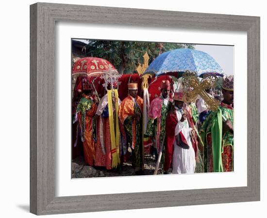 Procession for Christian Festival of Rameaux, Axoum (Axum) (Aksum), Tigre Region, Ethiopia, Africa-Bruno Barbier-Framed Photographic Print