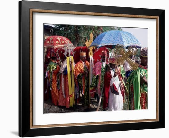 Procession for Christian Festival of Rameaux, Axoum (Axum) (Aksum), Tigre Region, Ethiopia, Africa-Bruno Barbier-Framed Photographic Print