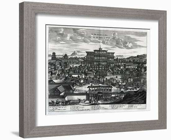 Procession from Macau, an Illustration from 'Atlas Chinensis' by Arnoldus Montanus, 1671-Dutch School-Framed Giclee Print