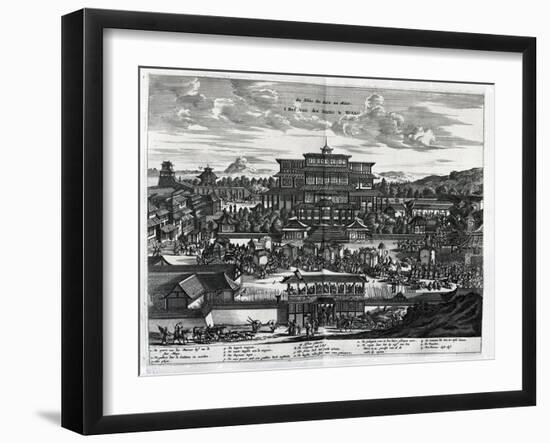 Procession from Macau, an Illustration from 'Atlas Chinensis' by Arnoldus Montanus, 1671-Dutch School-Framed Giclee Print