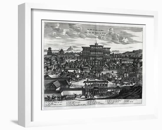 Procession from Macau, an Illustration from 'Atlas Chinensis' by Arnoldus Montanus, 1671-Dutch School-Framed Giclee Print