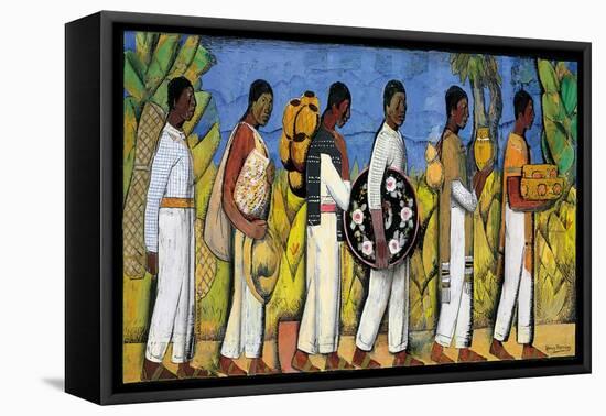 Procession (Gouache and Ink on Paper)-Alfredo Ramos Martinez-Framed Premier Image Canvas