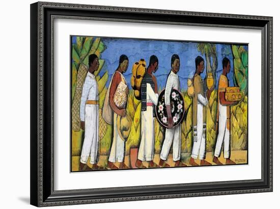 Procession (Gouache and Ink on Paper)-Alfredo Ramos Martinez-Framed Giclee Print