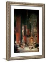 Procession in Seville Cathedral, 1833-David Roberts-Framed Giclee Print