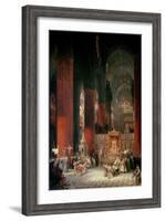 Procession in Seville Cathedral, 1833-David Roberts-Framed Giclee Print